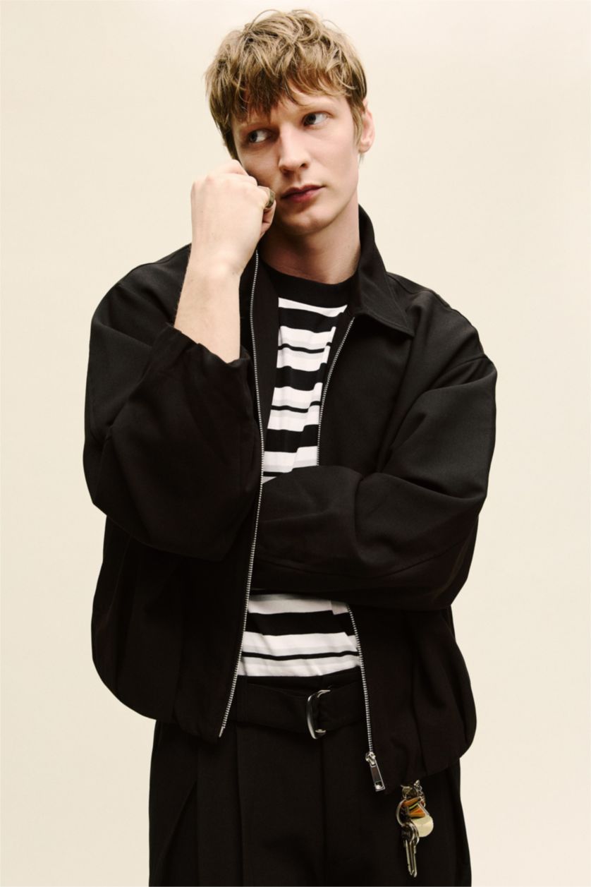 Erkek Siyah Oversıze Mont