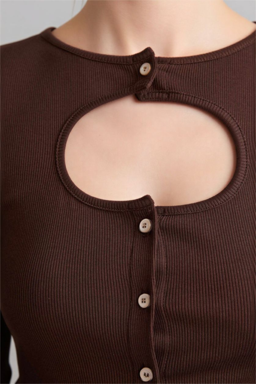 Женщины Коричневый Woman Long Sleeve T-Shirt