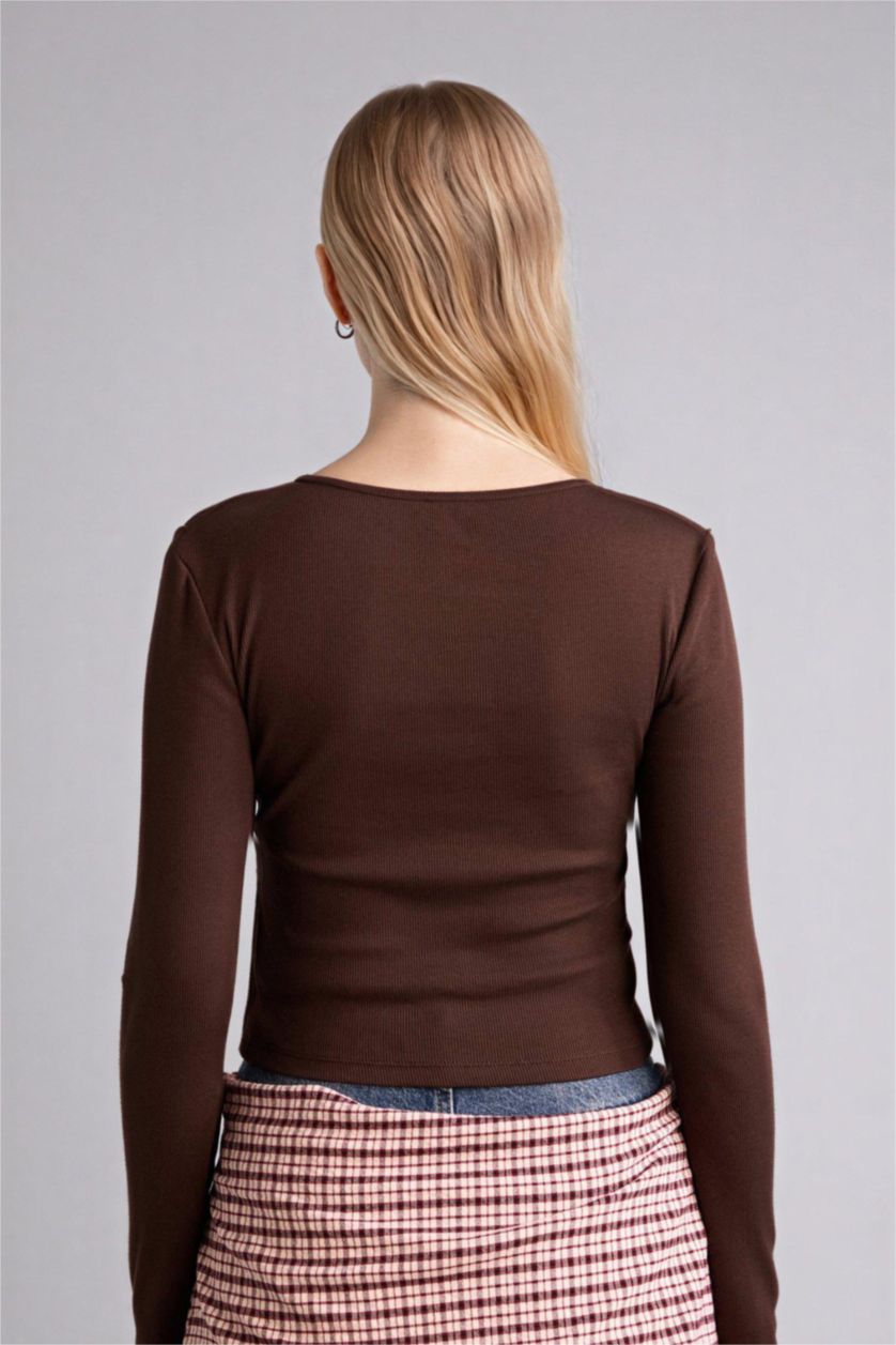 Женщины Коричневый Woman Long Sleeve T-Shirt