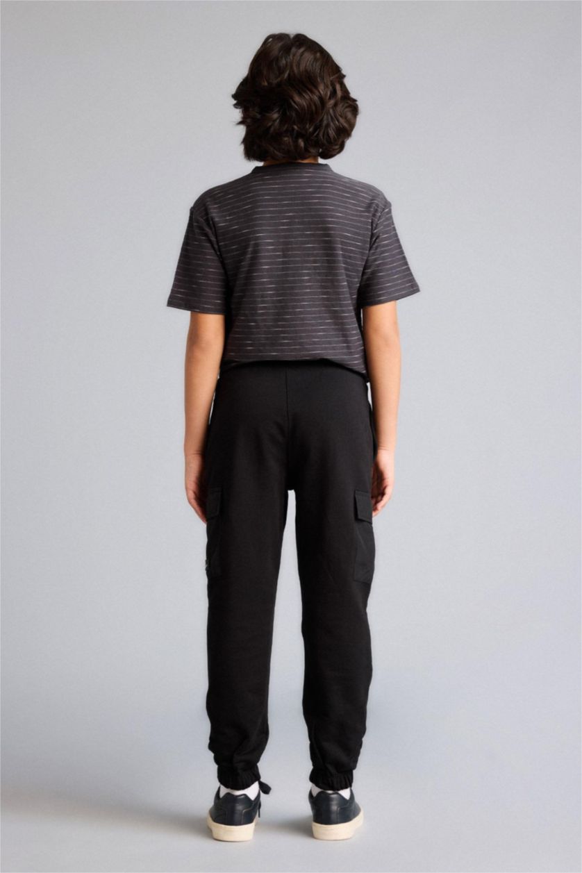 Erkek Çocuk - Genç Erkek Siyah Oversıze Pantolon Erkek Çocuk