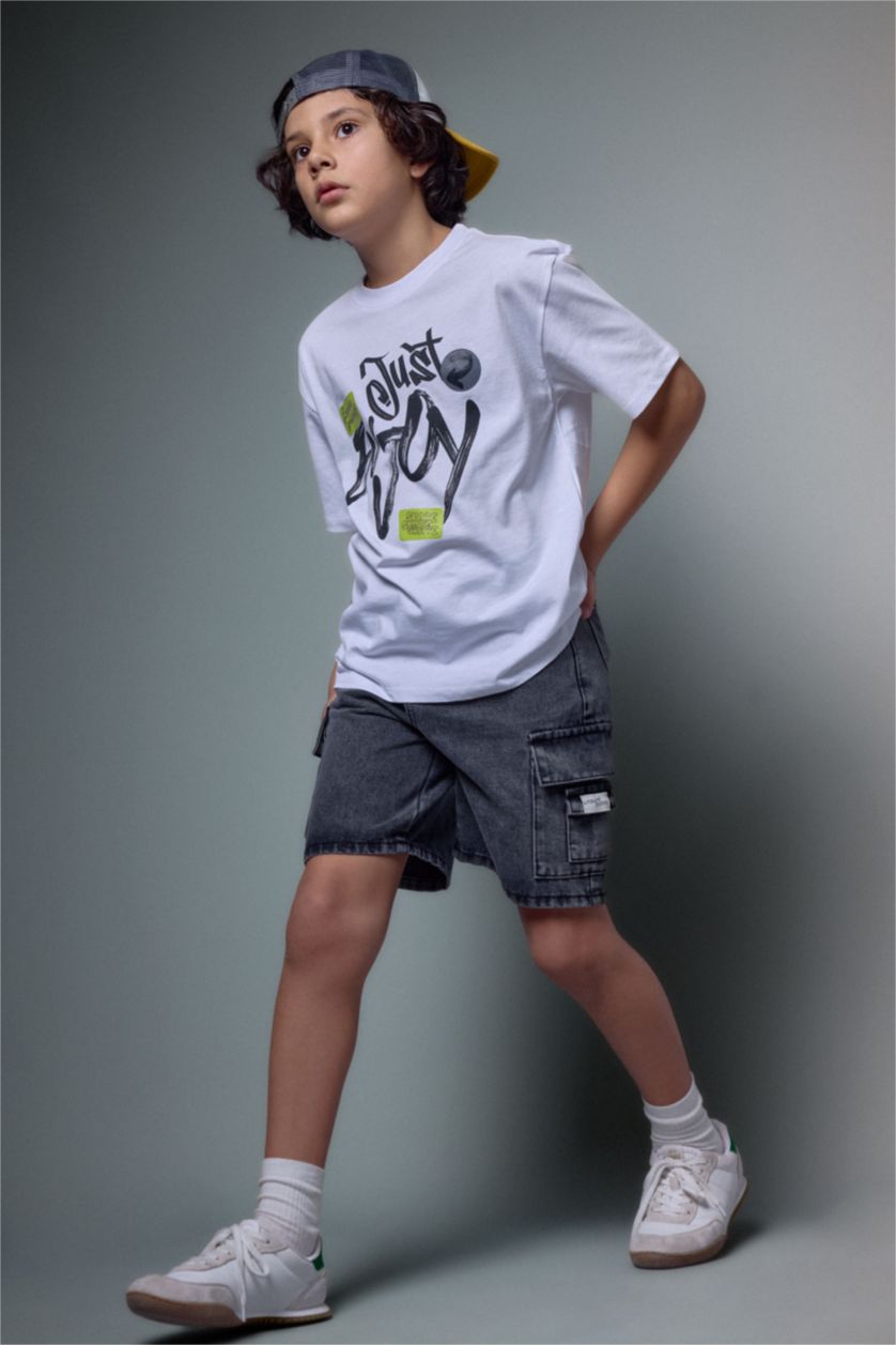 BOYS & TEENS Grey Boy Denim Shorts