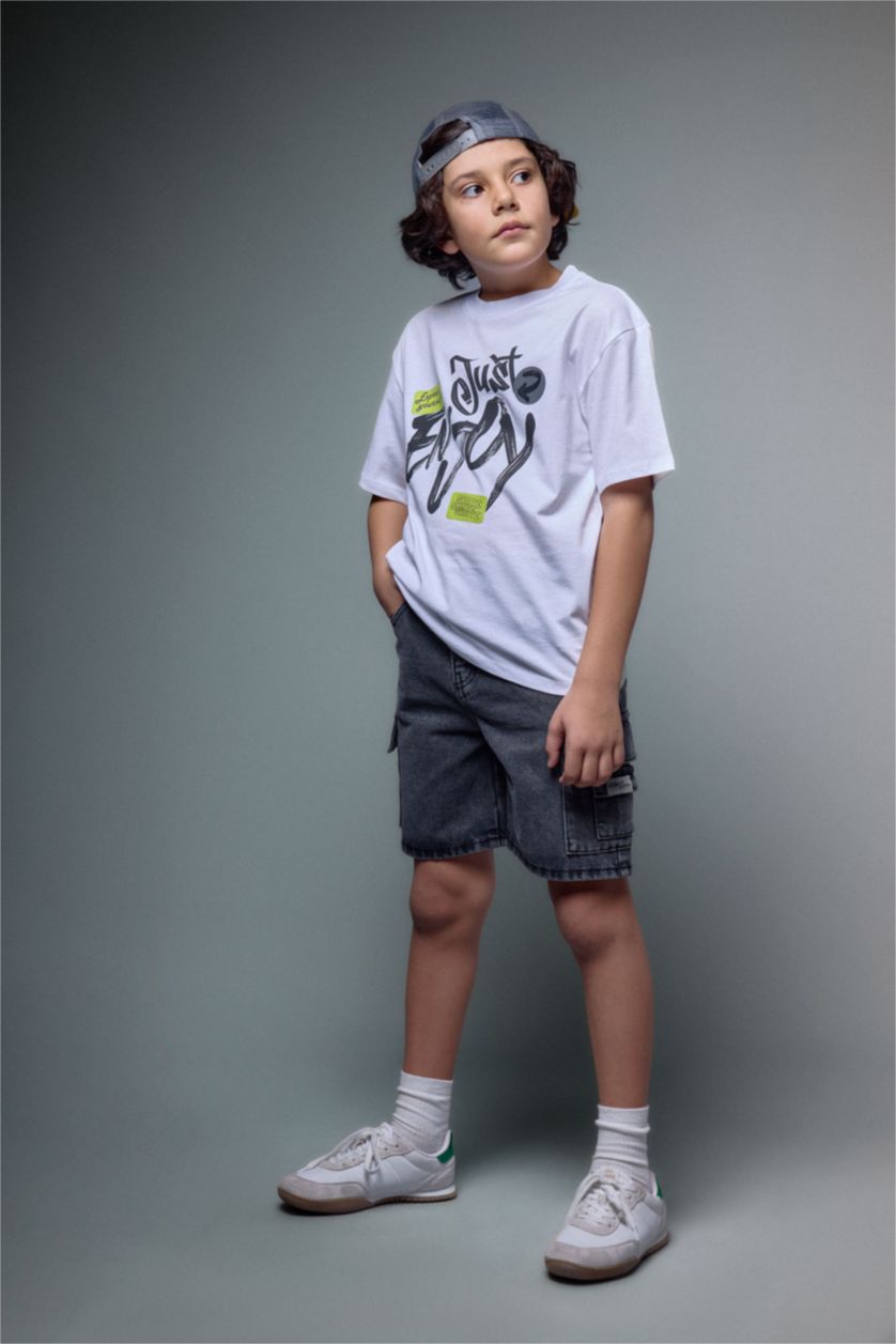 BOYS & TEENS Grey Boy Denim Shorts