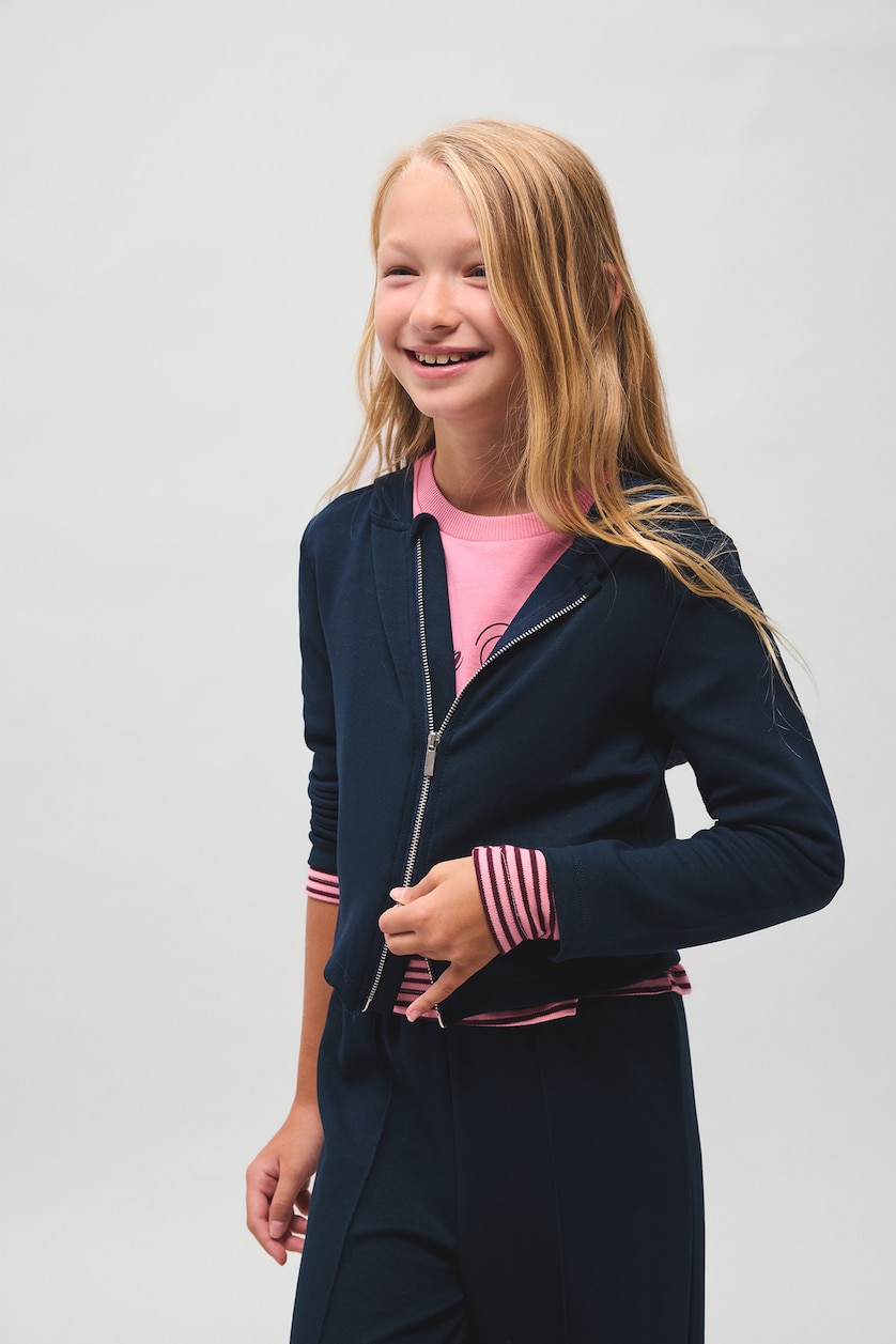 Young Girls - Teen Girls NAVY Girl Zip Up Hoodie
