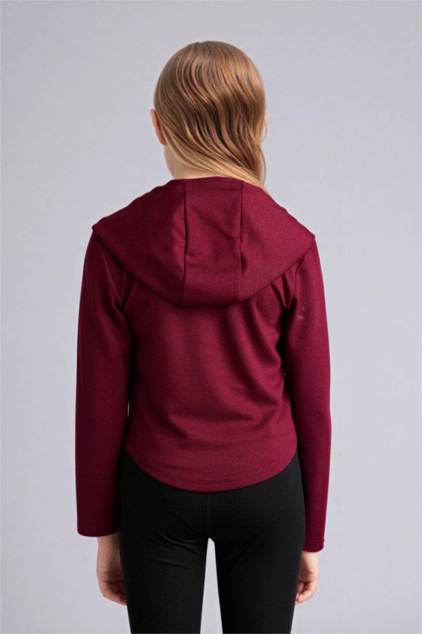 GIRLS & TEENS Bordeaux Girl Modal Zippered Hoodie