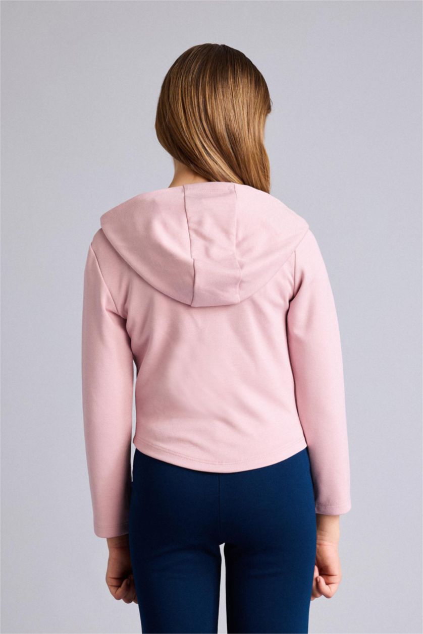 FILLES Bordeaux Sweat à capuche en modal zippé pour fille