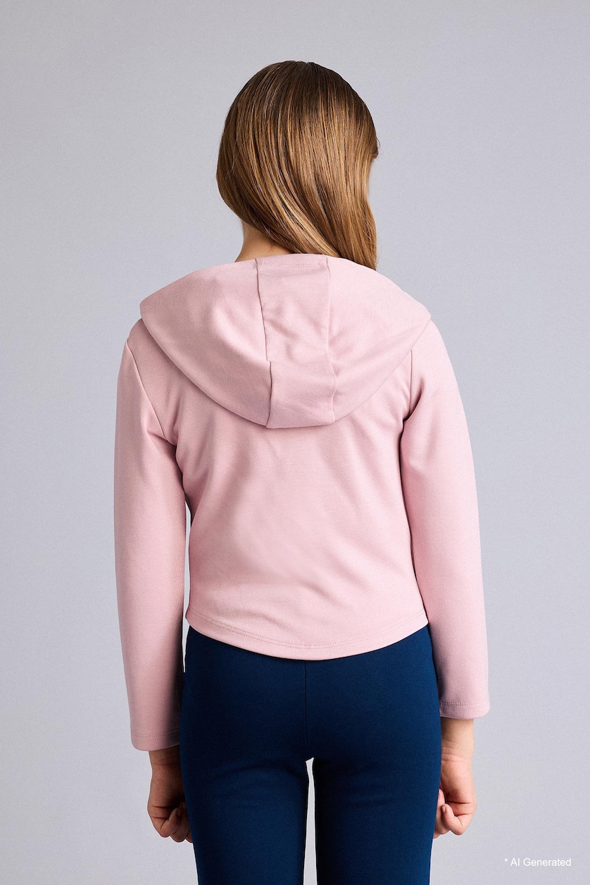 GIRLS & TEENS Rose Girl Modal Zip-Up Hoodie