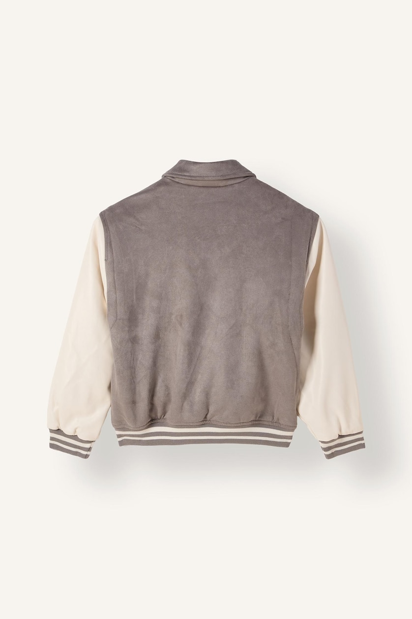 BOYS & TEENS Grey Boy Embroidered Taffeta Jacket