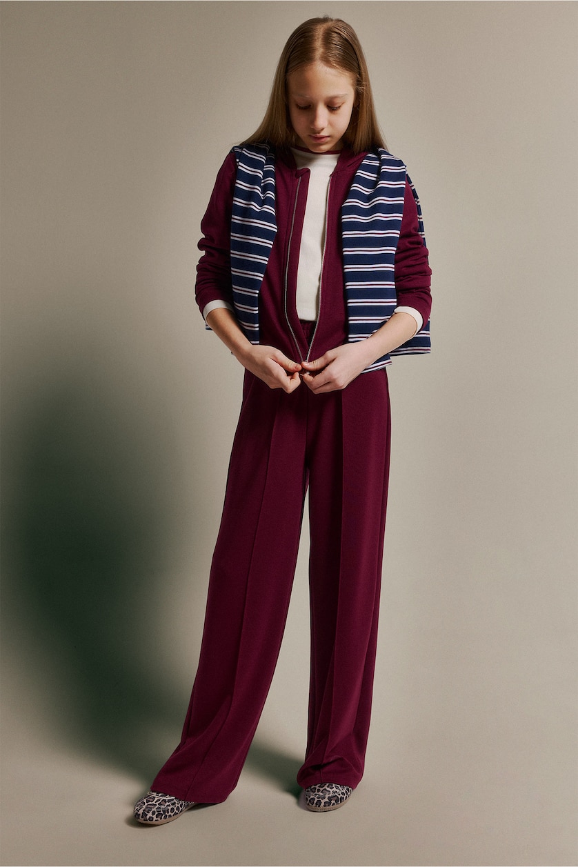 Girls & Teens Bordeaux Girl Wide Leg Modal Trousers