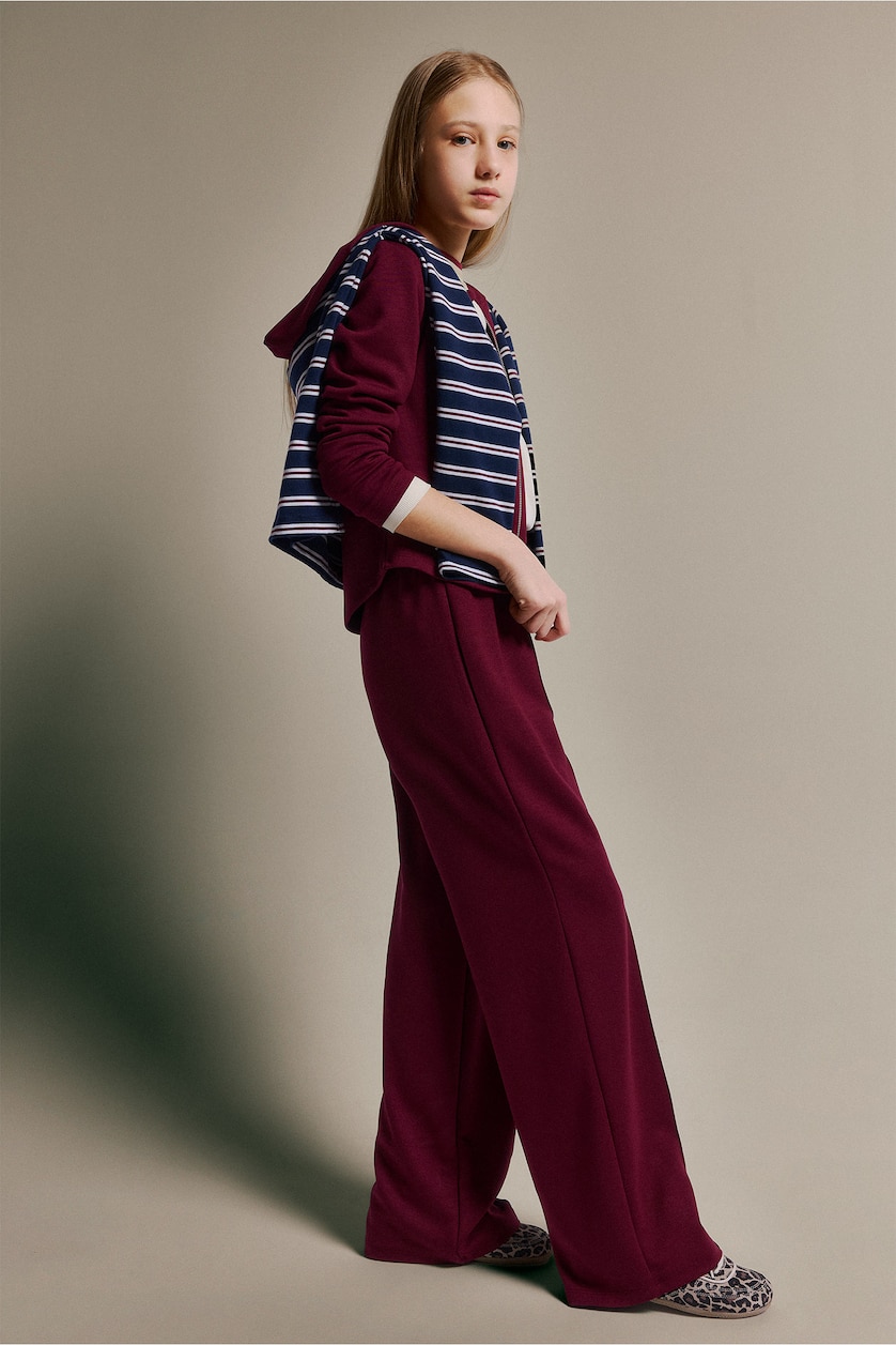 Girls & Teens Bordeaux Girl Wide Leg Modal Trousers