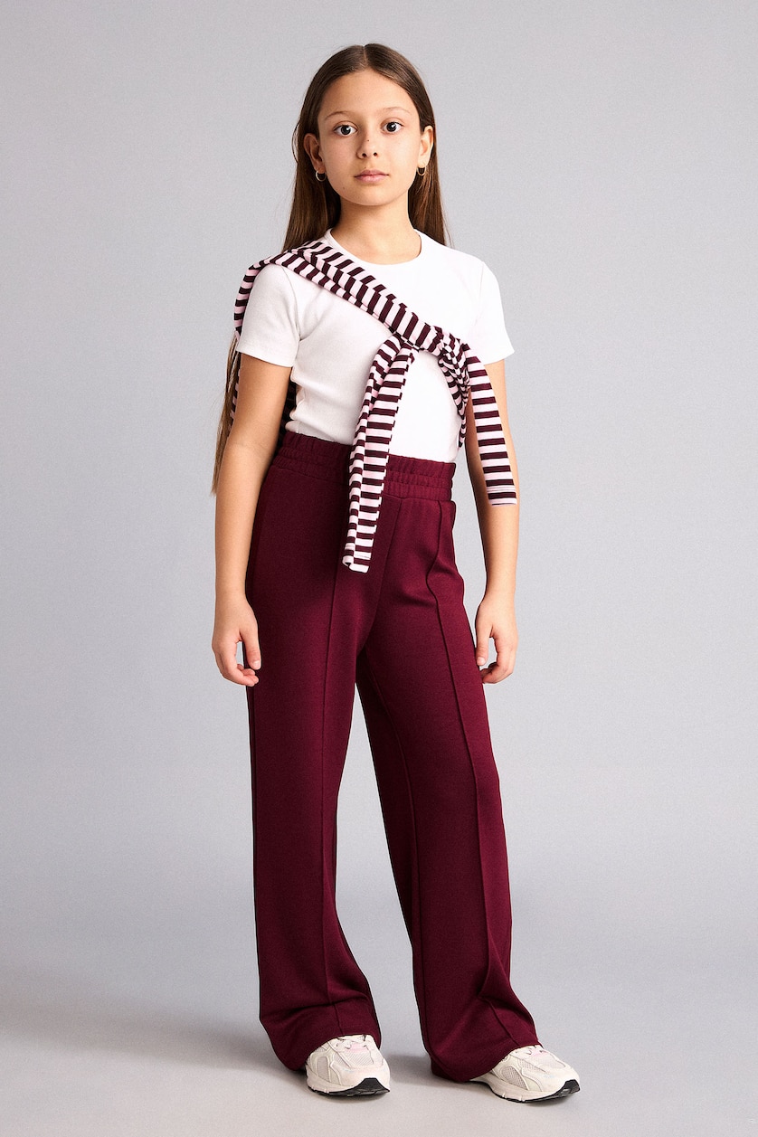 Girls & Teens Bordeaux Girl Wide Leg Modal Trousers