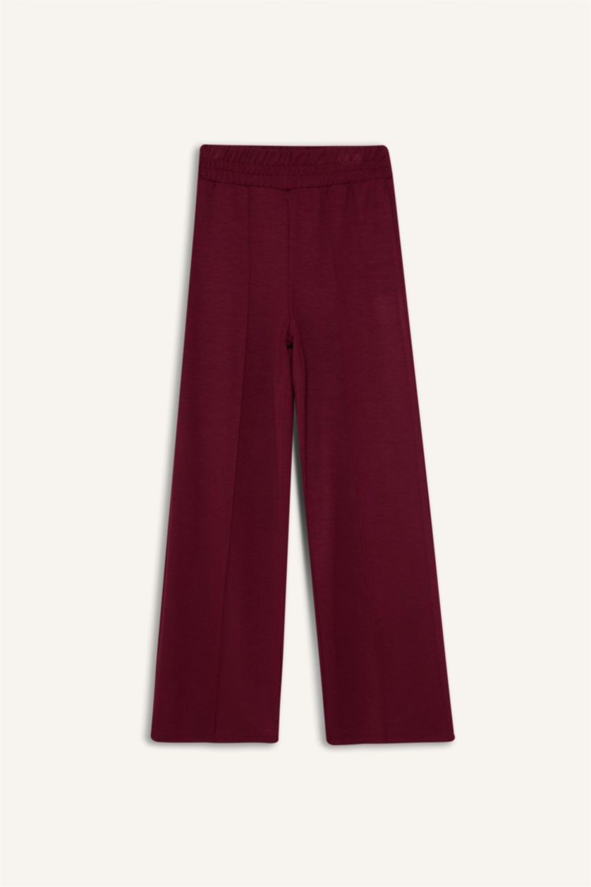 GIRLS & TEENS Bordeaux Girl Wide Leg Modal Trousers