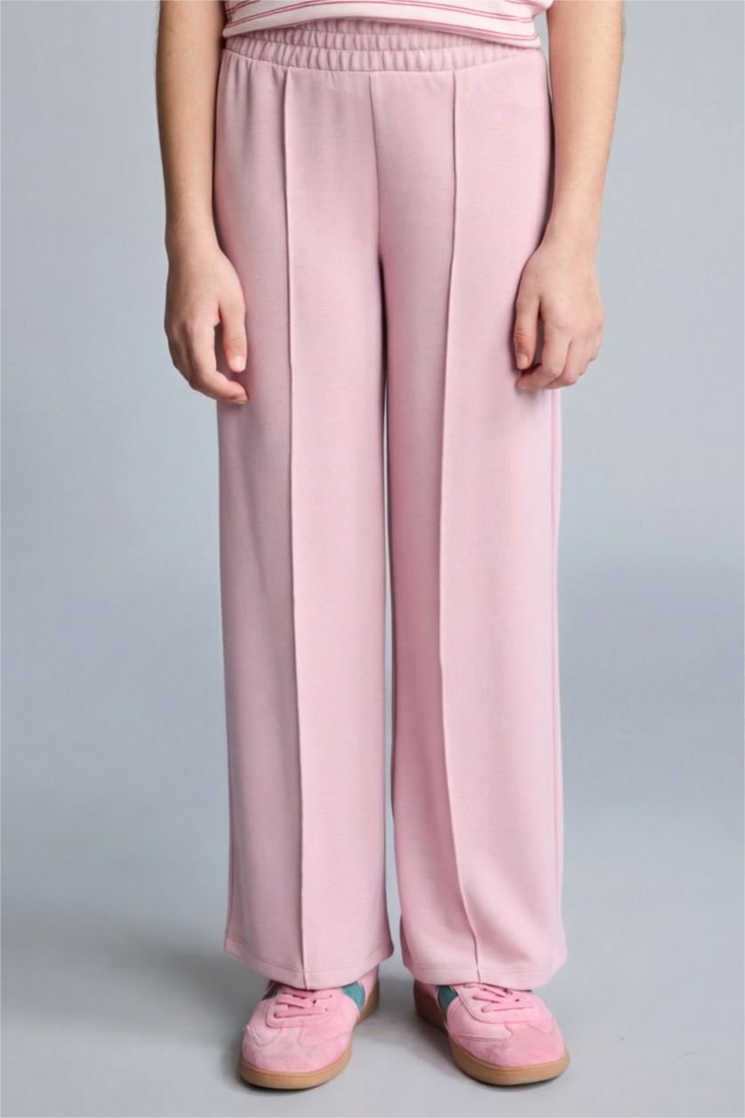 Қыздар Және Жасөспірімдер Раушан Қыздарға арналған Wide Leg модал спорттық шалбар