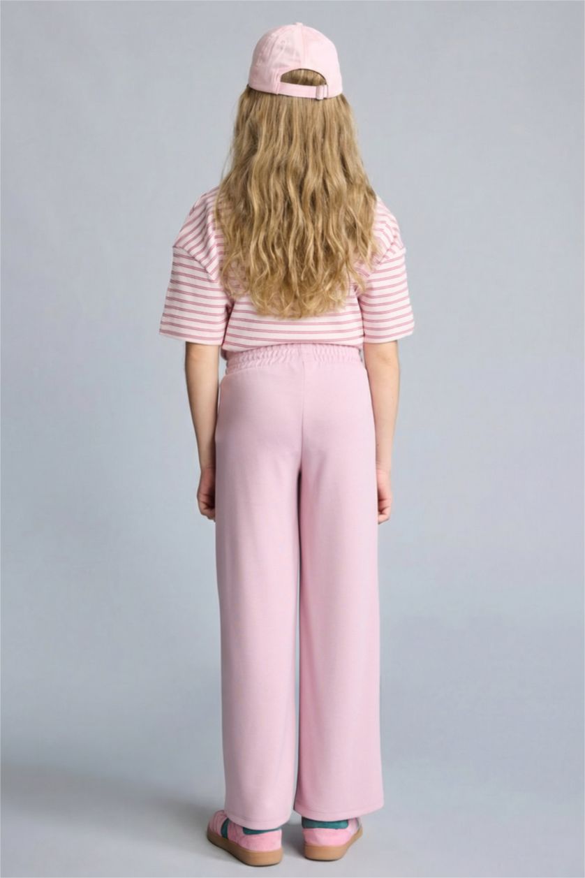 Қыздар Және Жасөспірімдер Раушан Қыздарға арналған Wide Leg модал спорттық шалбар