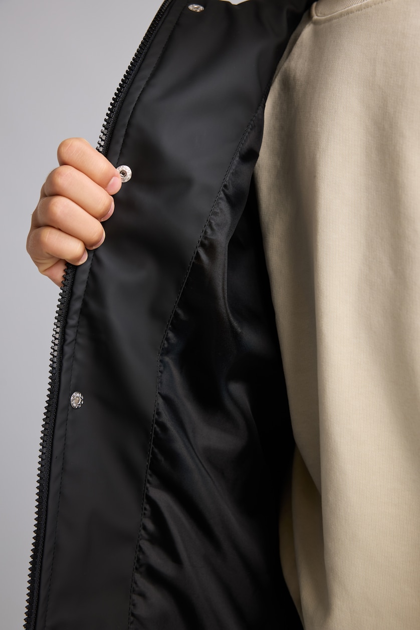 Boys & Teens Black Boy Hooded Taffeta Raincoat