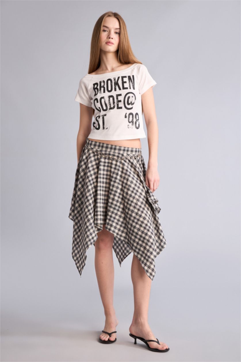 نساء أسود Asymmetric Midi
