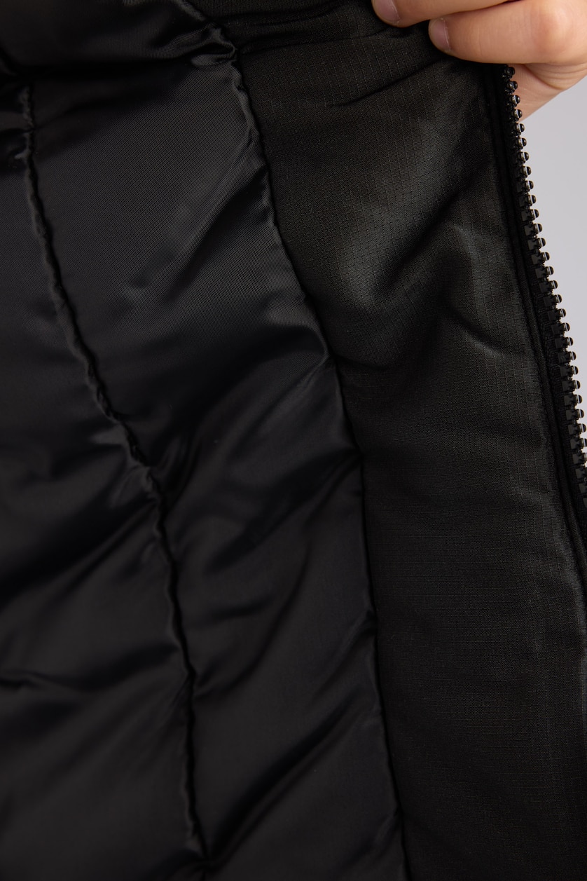 BOYS & TEENS Black Boy Black Hooded Zip-Up Vest