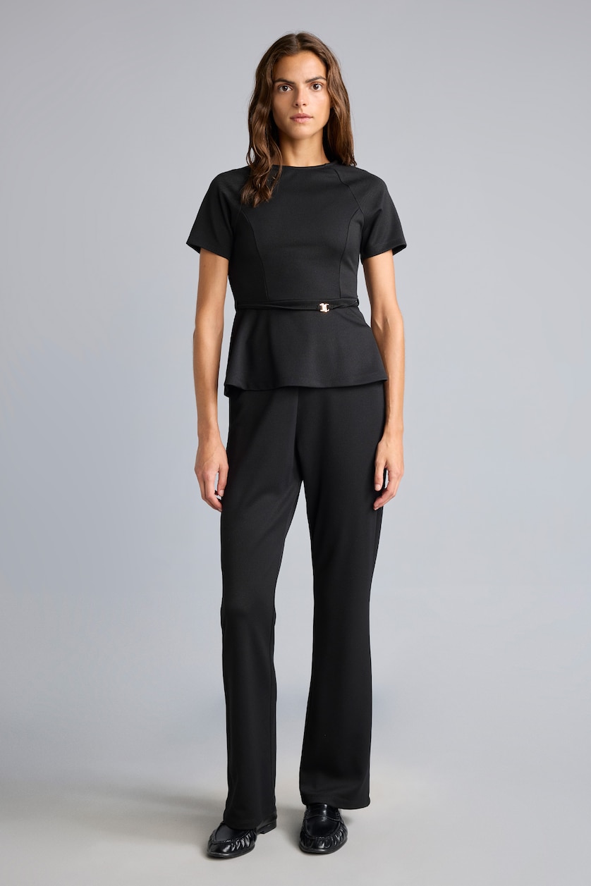 WOMAN Black Regular Fit Sweatpants