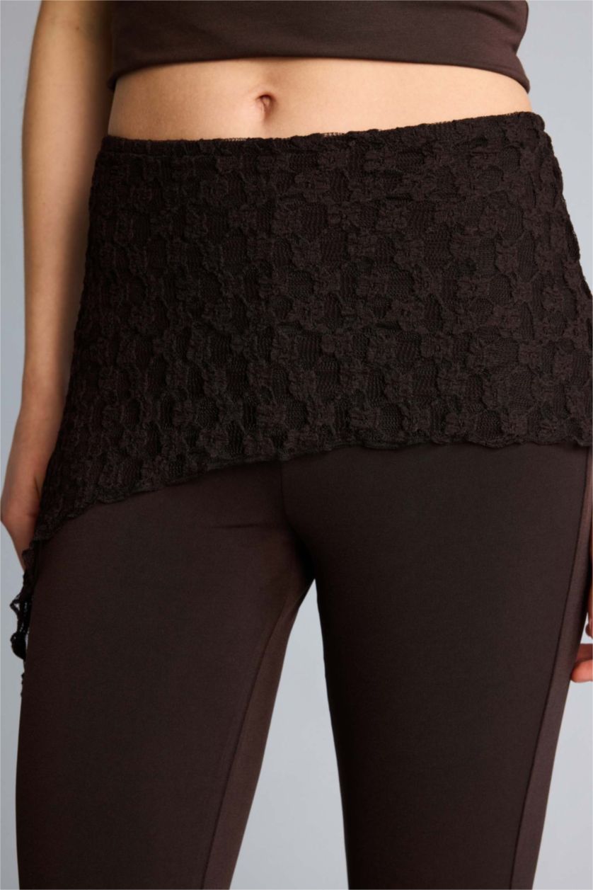 WOMAN Brown Flare Fit Trousers