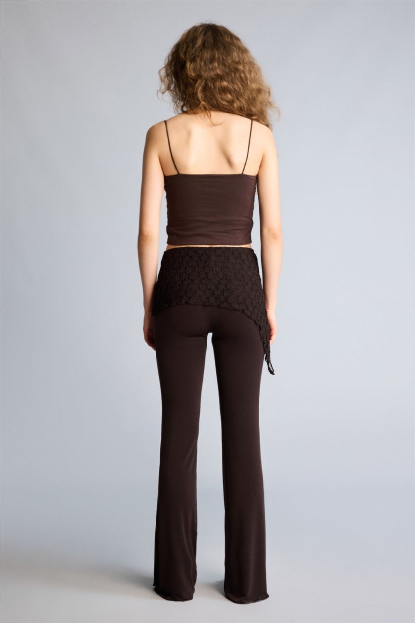WOMAN Brown Flare Fit Trousers