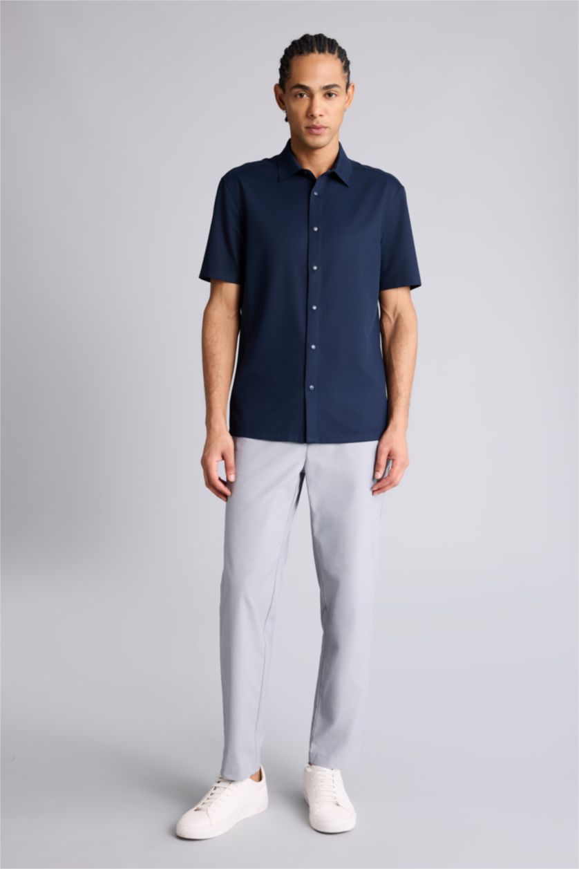 MAN NAVY Slim Fit Short Sleeve Shirt