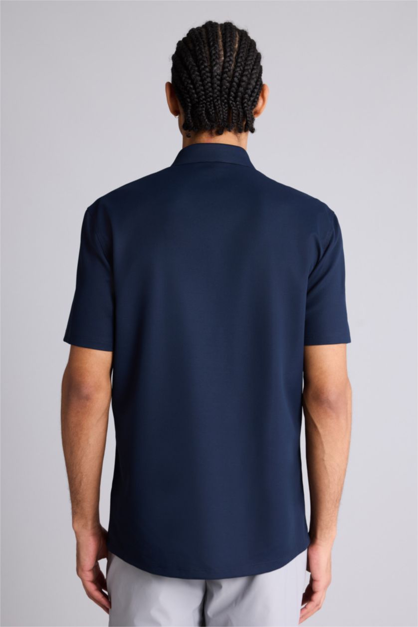 MAN NAVY Slim Fit Short Sleeve Shirt