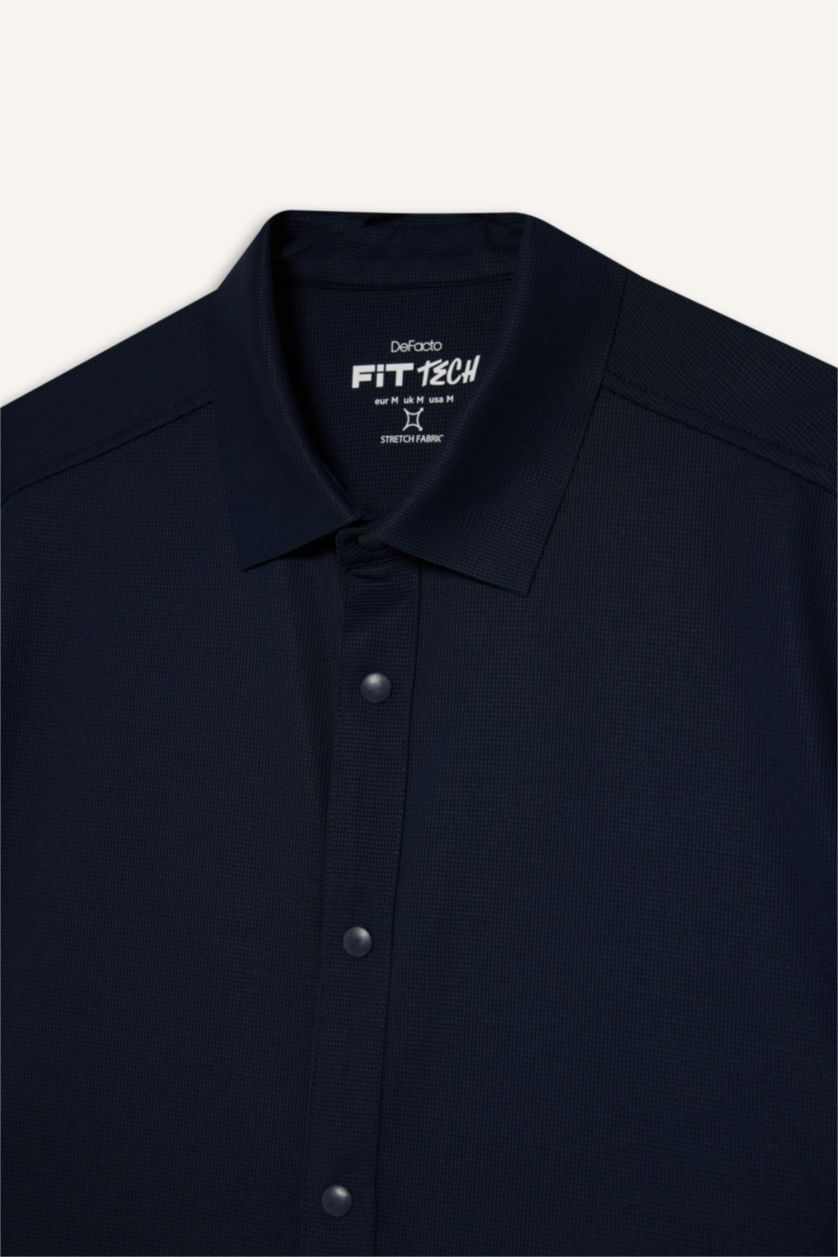 MAN NAVY Slim Fit Short Sleeve Shirt