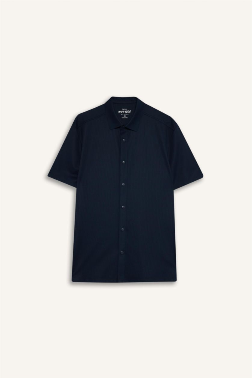 MAN NAVY Slim Fit Short Sleeve Shirt