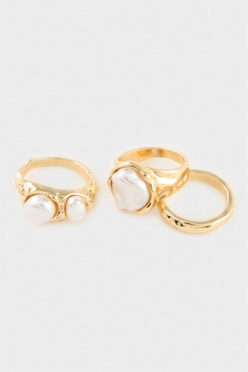 Kadın Altın Kadın 3'lü Yüzük