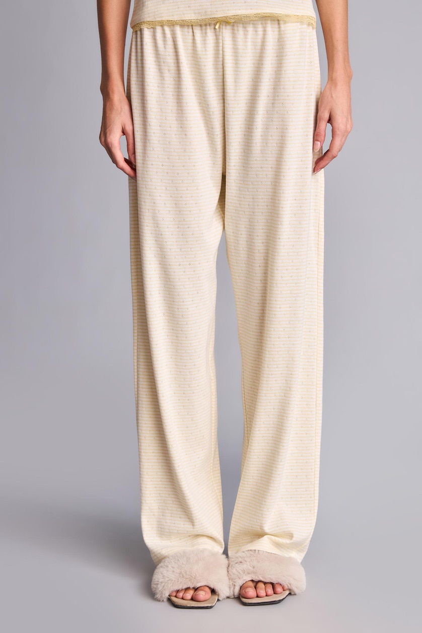 Kadın Açık Sarı Regular Fit Askılı 2'li Pijama Takımı