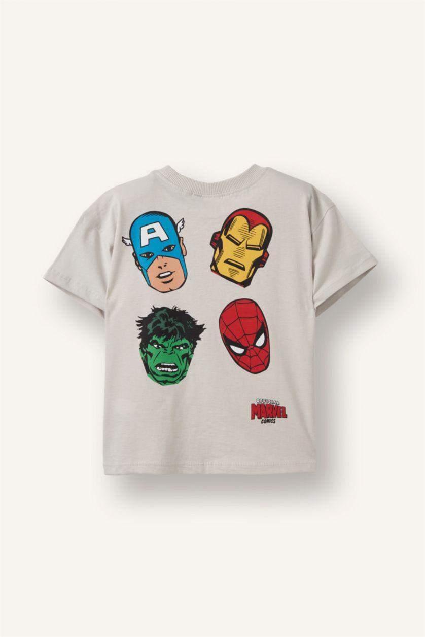 Erkek Bebek Açık Gri Marvel Comıcs Tişört Erkek Bebek