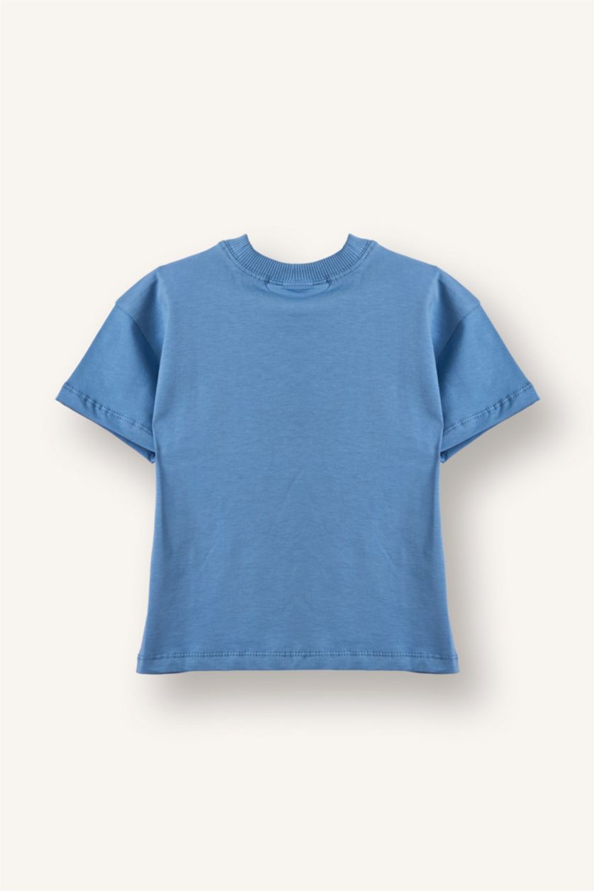 Erkek Bebek Mavi Marvel Spıderman Tişört Erkek Bebek