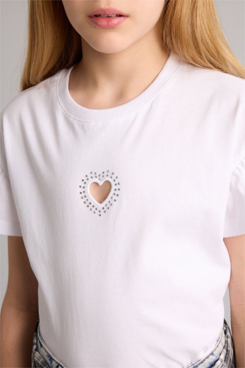 Kız Çocuk - Genç Kız Beyaz Tişört Kız Çocuk