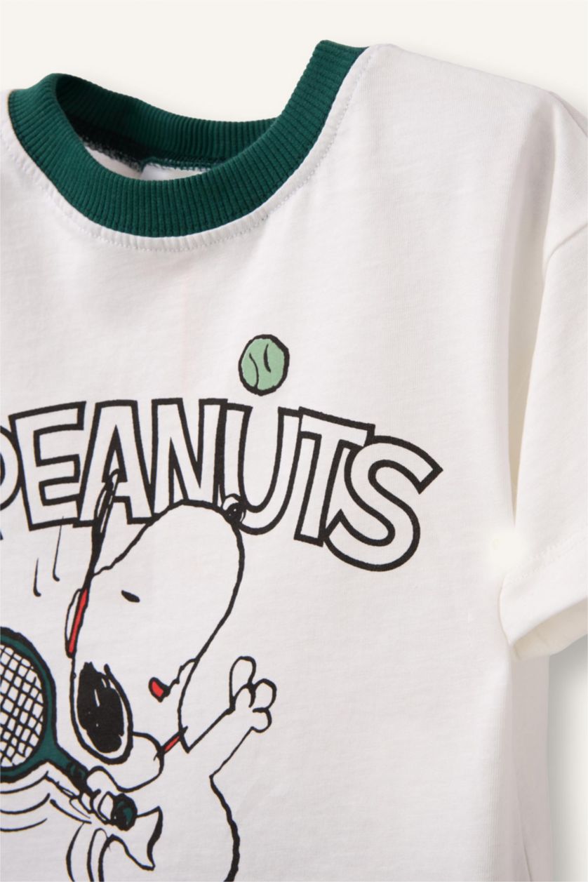 Erkek Bebek Koyu Yeşil Snoopy 2'li Takım Erkek Bebek