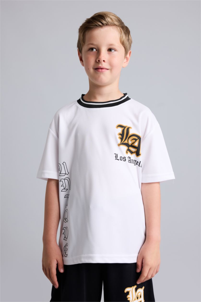 Young Boys - Teen Boys Violet Beyaz 2 piece Oversize Fit Set