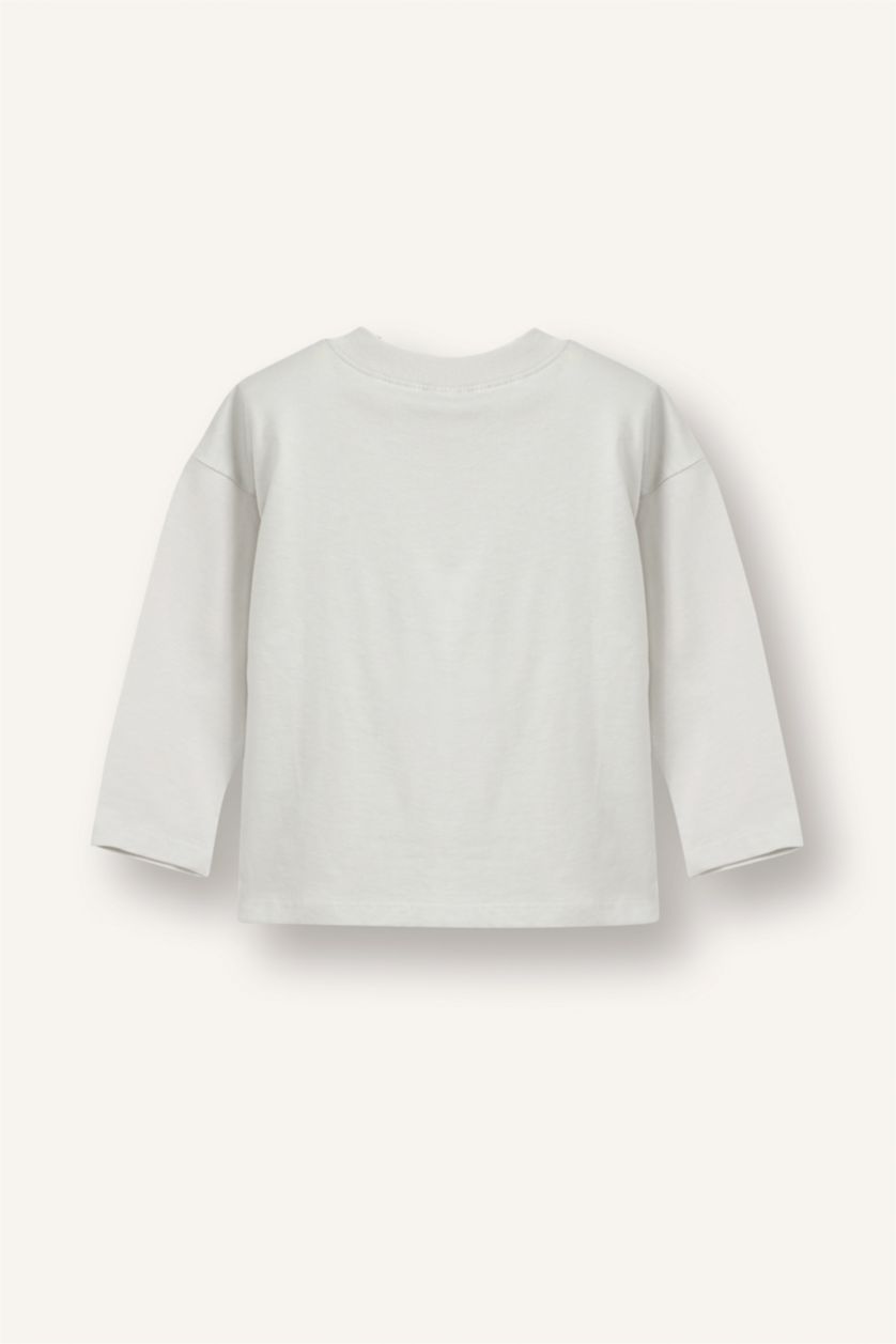 Erkek Bebek Açık Gri Baskılı Tişört Erkek Bebek