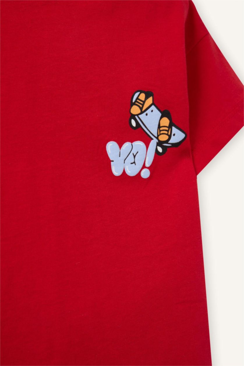 Baby Boys Red Bbay Boy Skateboard Print 2 Piece Set