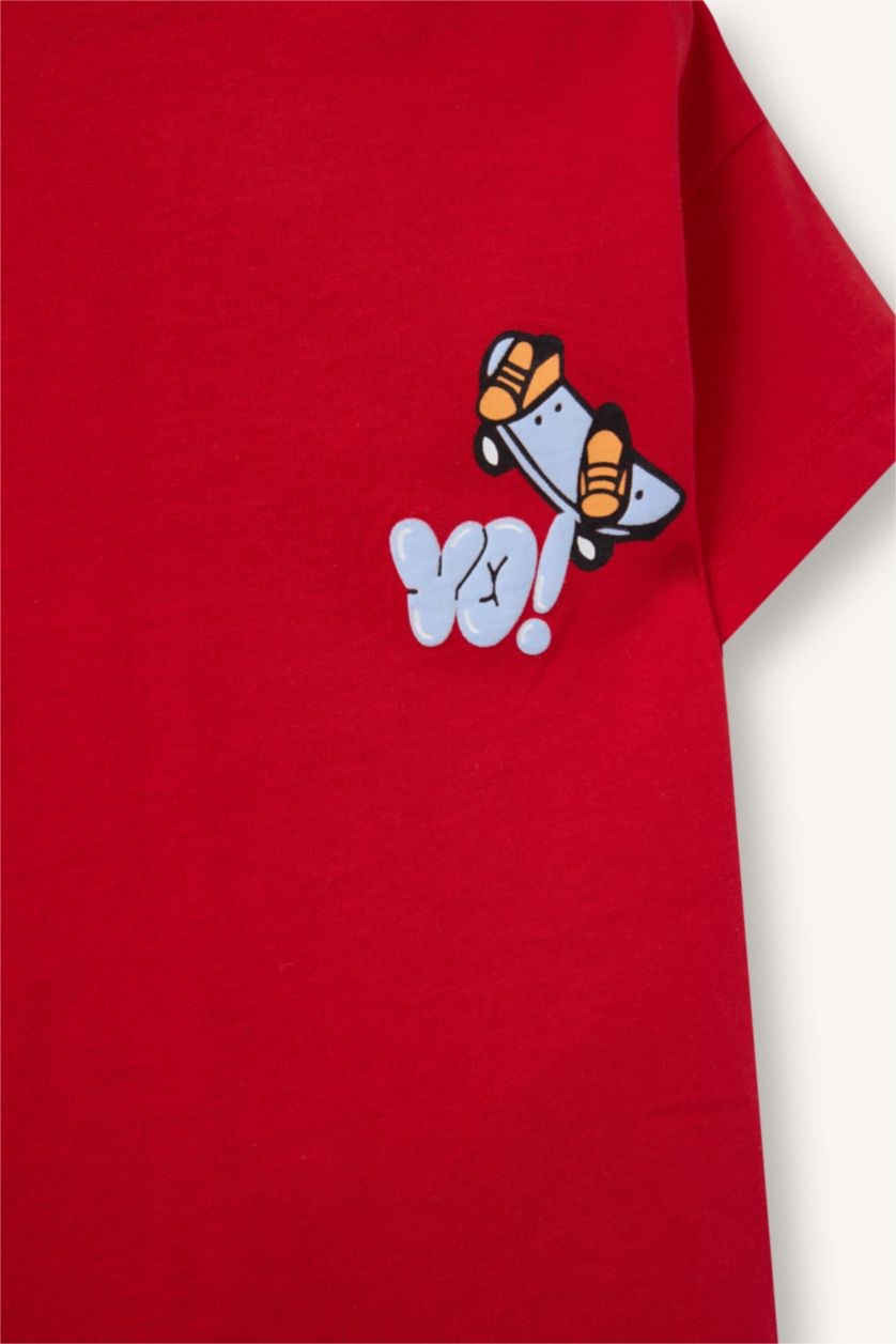 BABY BOY Red Bbay Boy Skateboard Print 2 Piece Set