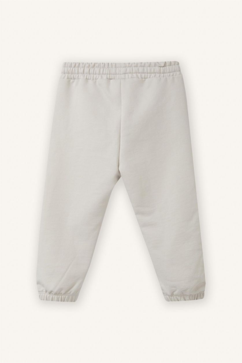 Baby Boys Light Grey Baby Boy Baggy Fit Printed Trousers