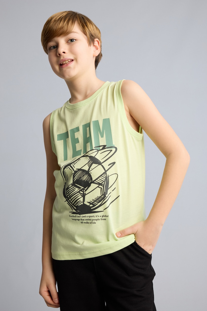 Young Boys - Teen Boys Mint Boy Regular Fit Tank Top