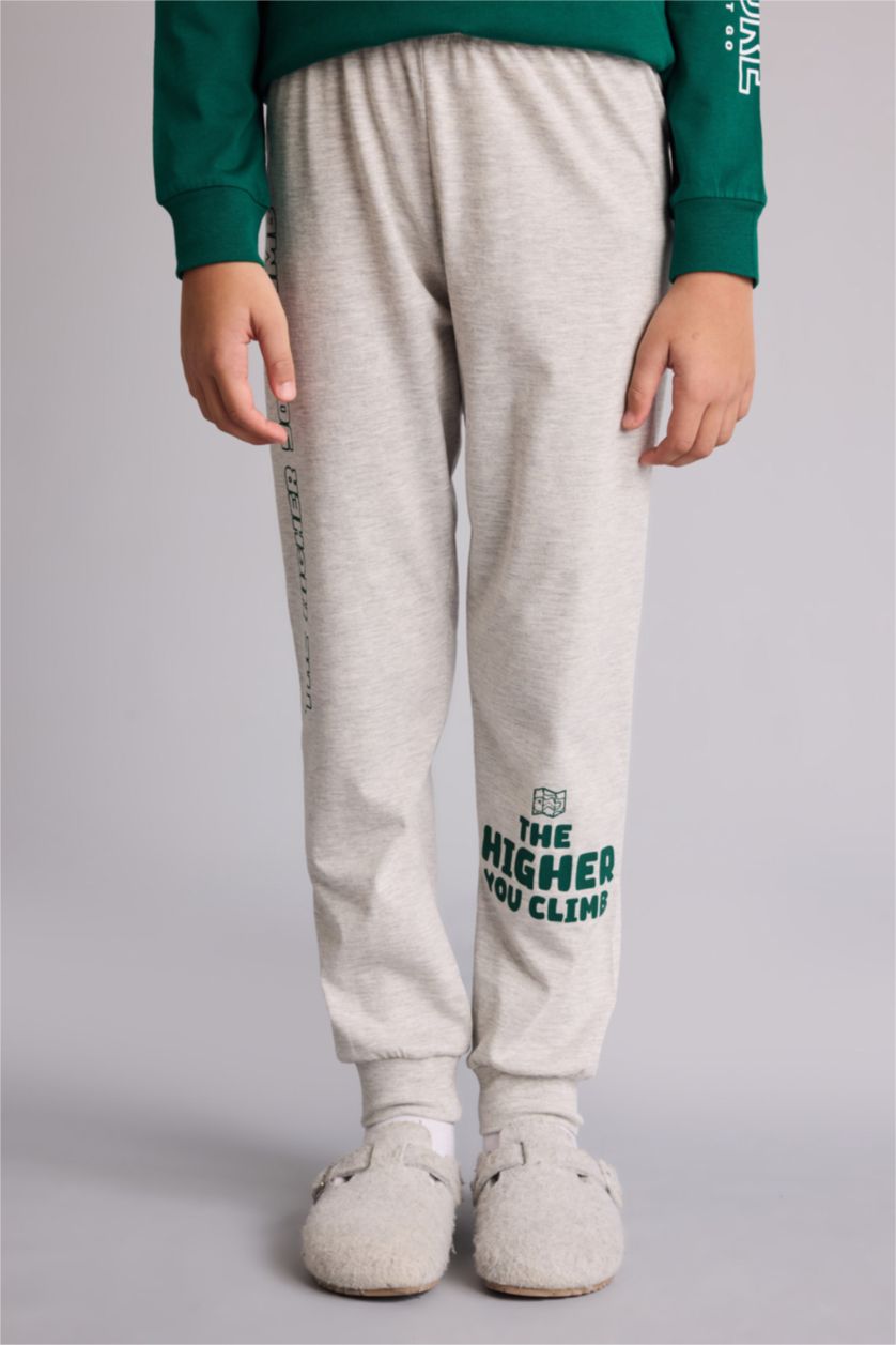 Boys & Teens Green 2 piece Regular Fit Knitted Pyjamas