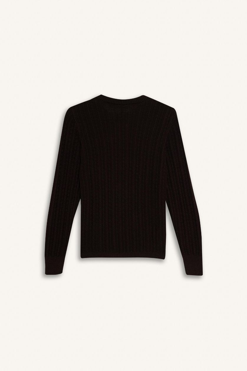 Kadın Kahve Regular Fıt Hırka