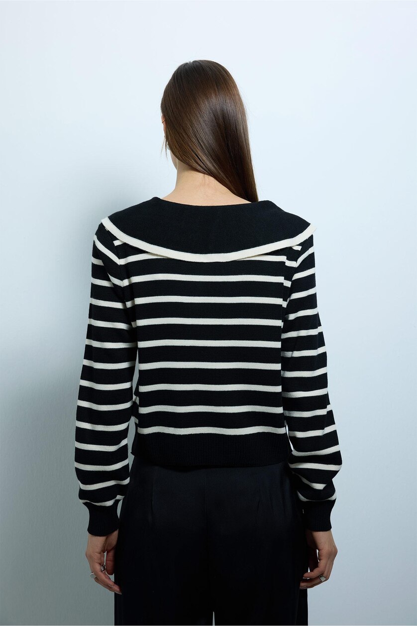Women Black Slim Fit Pullover