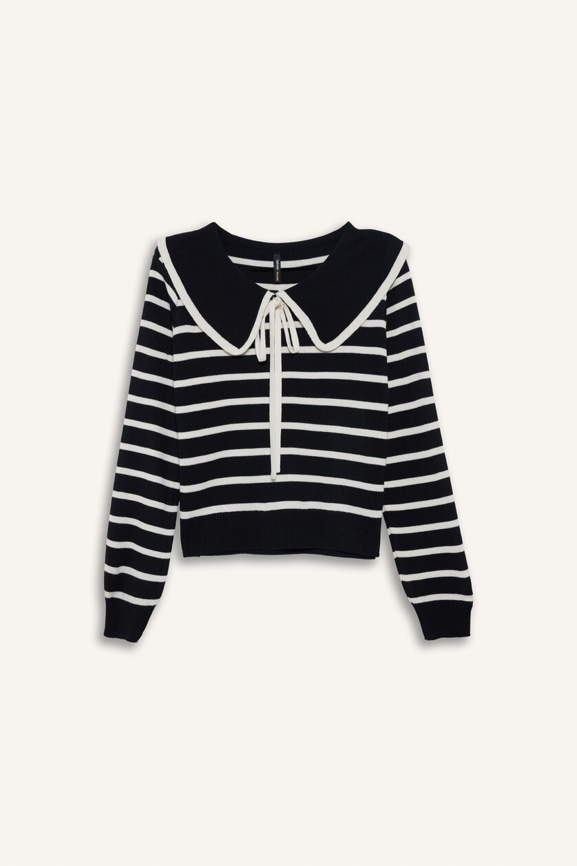Women Black Slim Fit Pullover