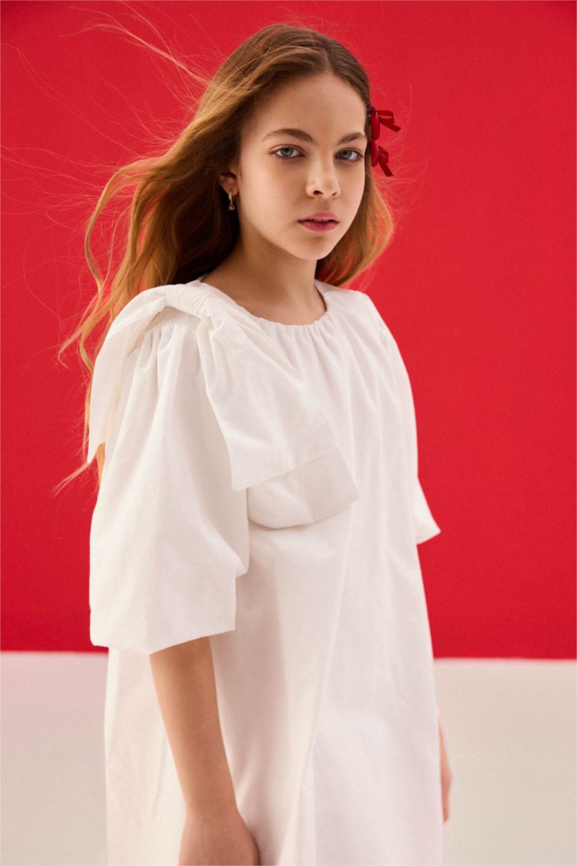 GIRLS & TEENS White Girl Cotton Dress