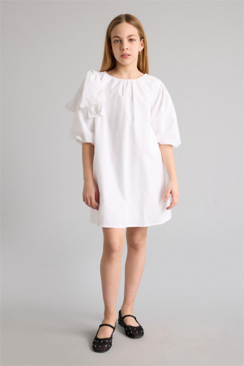 GIRLS & TEENS White Girl Cotton Dress