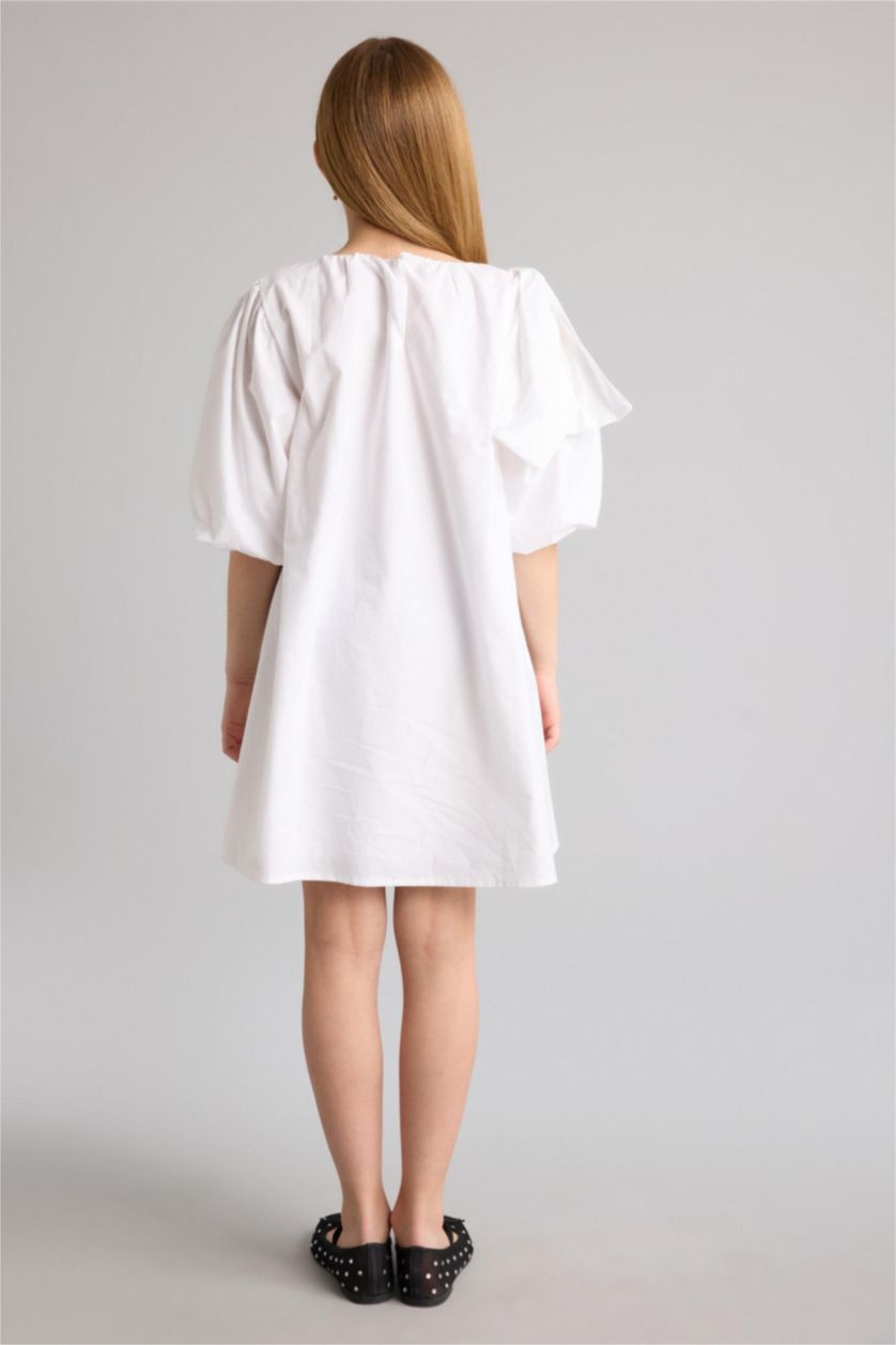 GIRLS & TEENS White Girl Cotton Dress