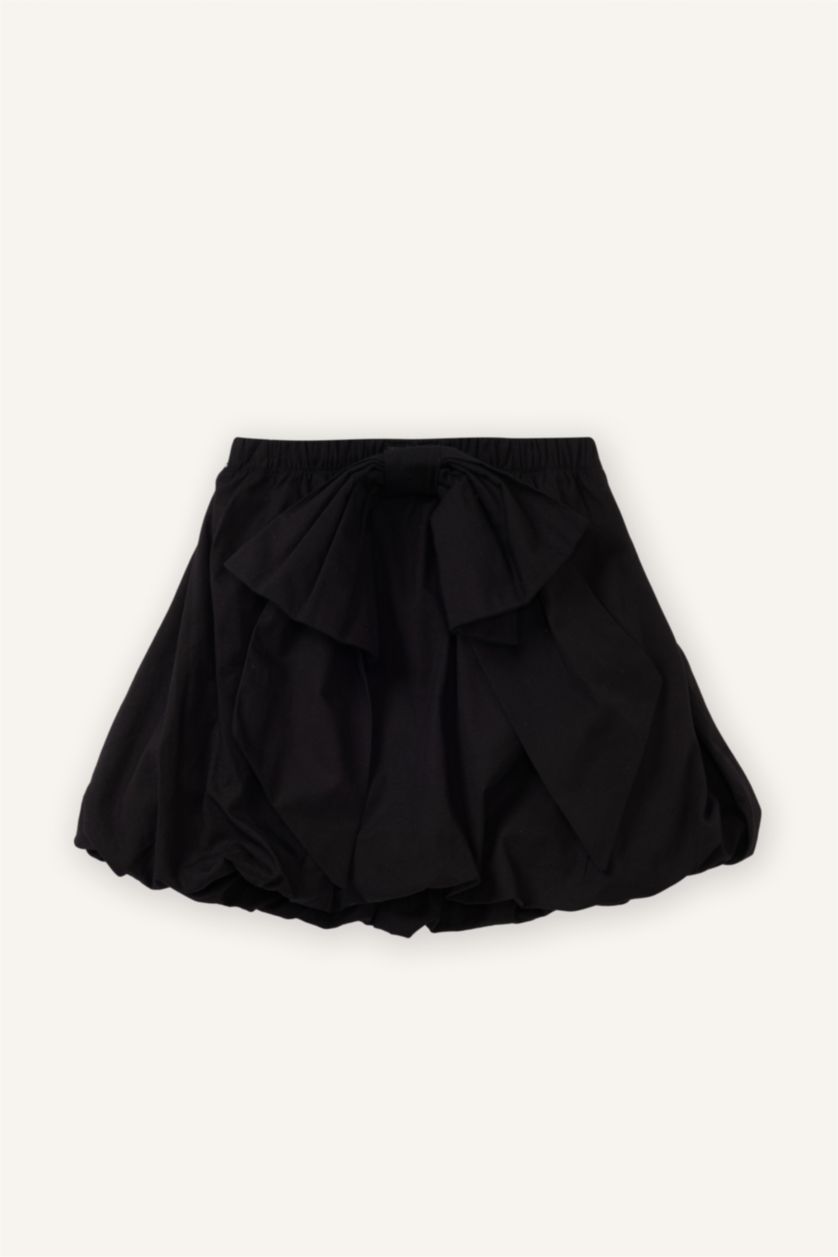 BABY GIRL Black Baby Girl Poplin Balloon Fit Skirt