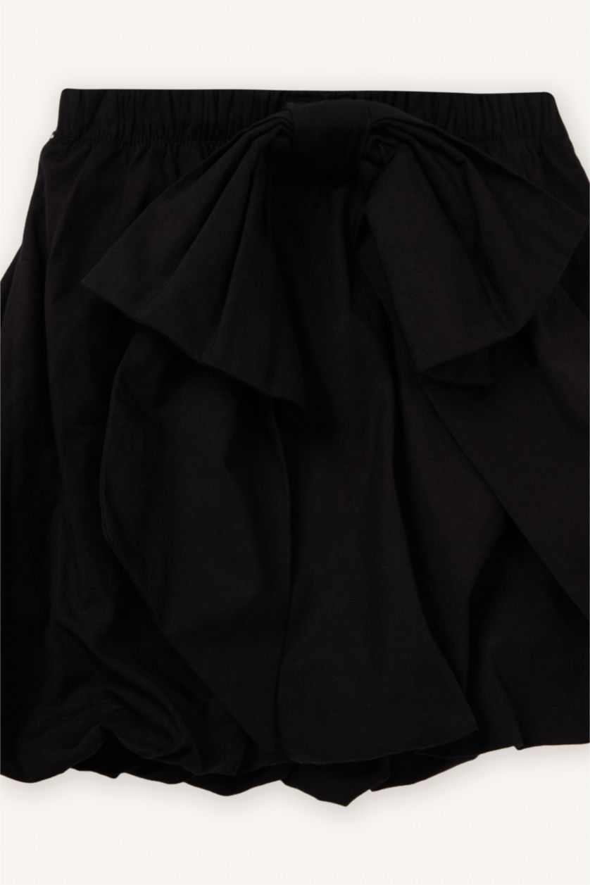 BABY GIRL Black Baby Girl Poplin Balloon Fit Skirt