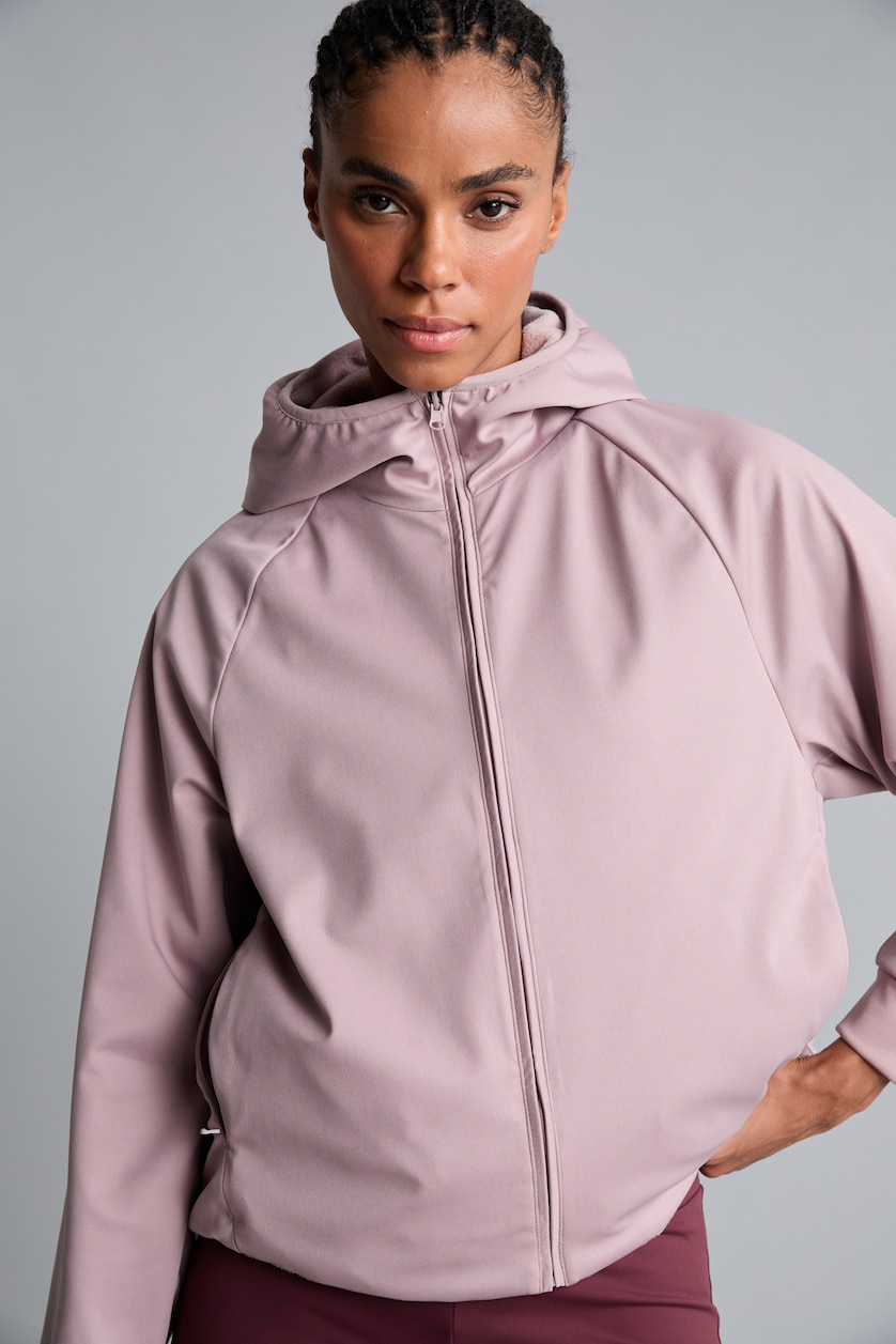 Women Rose Zipper Puffer Jacket