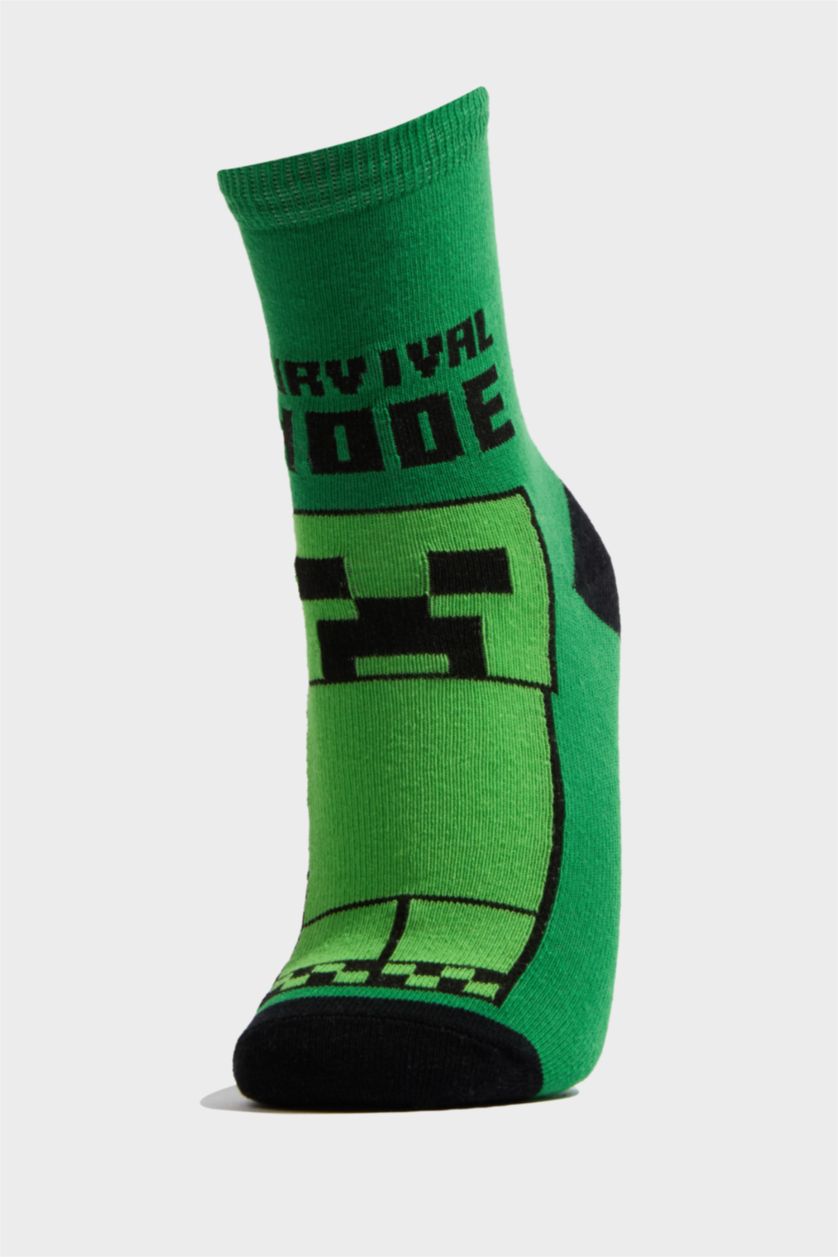 Erkek Çocuk - Genç Erkek Karma Mınecraft Baskılı 2'li Pamuklu Erkek Çocuk